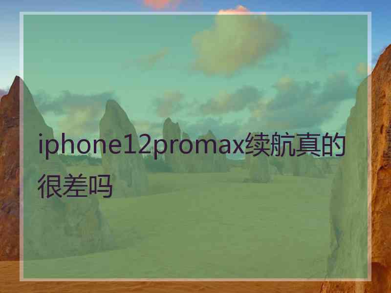 iphone12promax续航真的很差吗