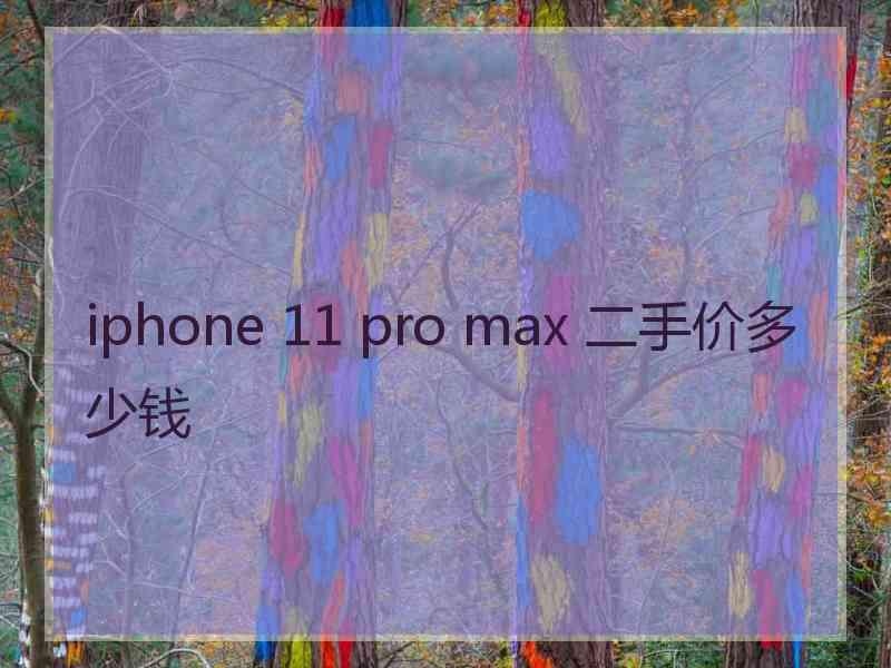 iphone 11 pro max 二手价多少钱