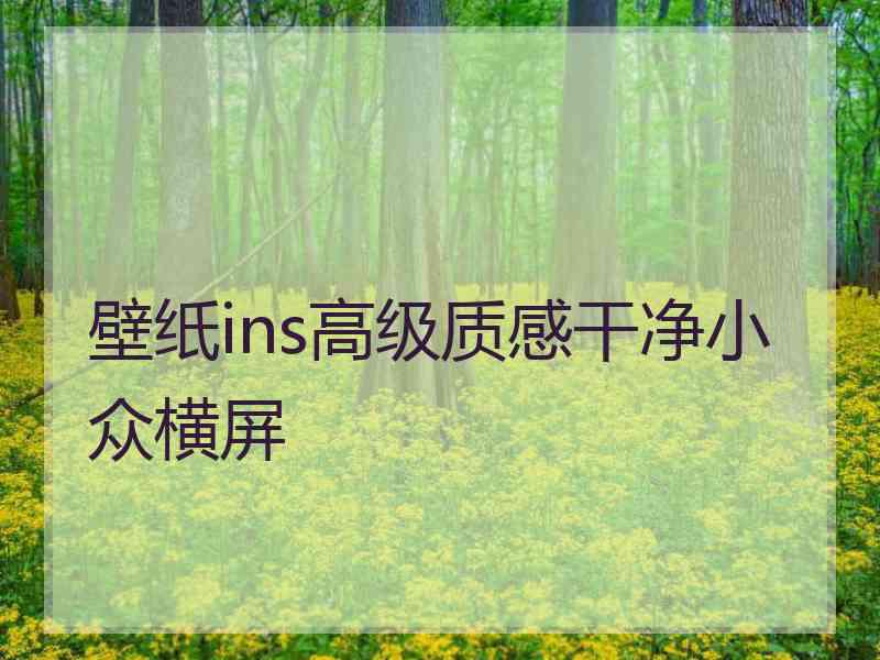 壁纸ins高级质感干净小众横屏