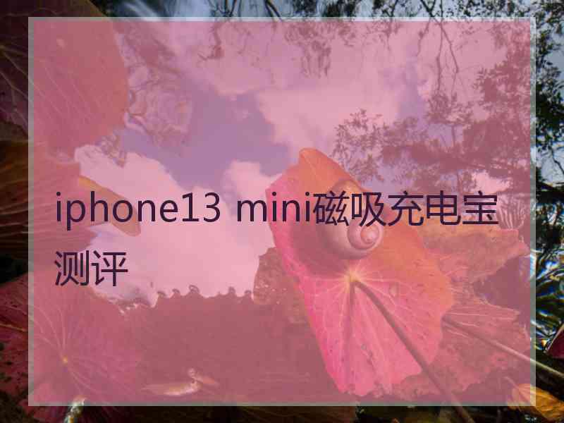 iphone13 mini磁吸充电宝测评