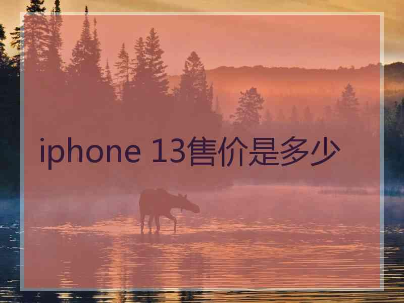 iphone 13售价是多少