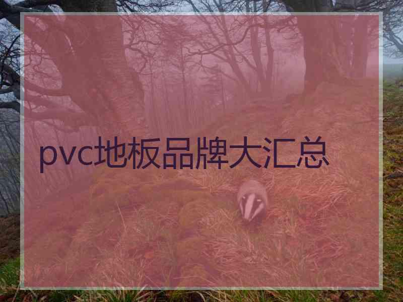 pvc地板品牌大汇总