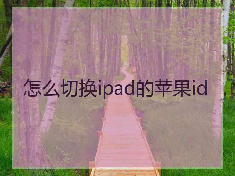 怎么切换ipad的苹果id