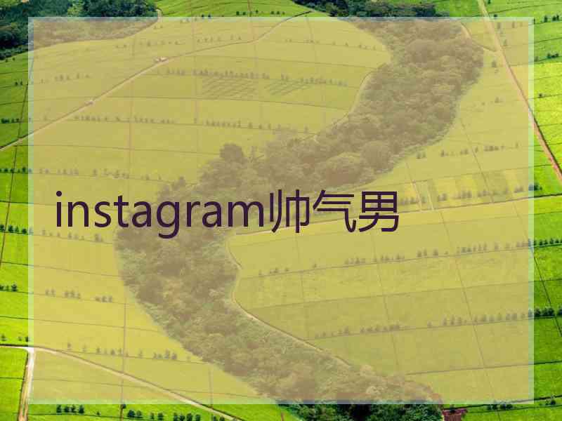 instagram帅气男