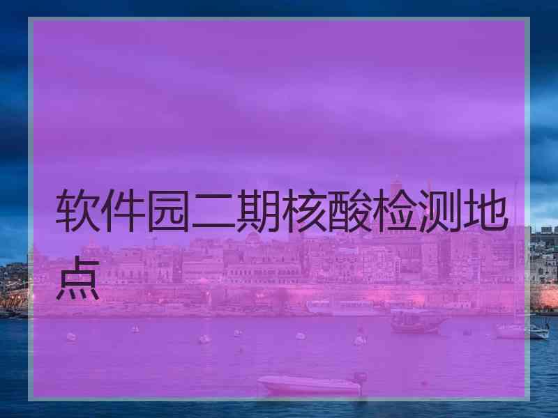 软件园二期核酸检测地点