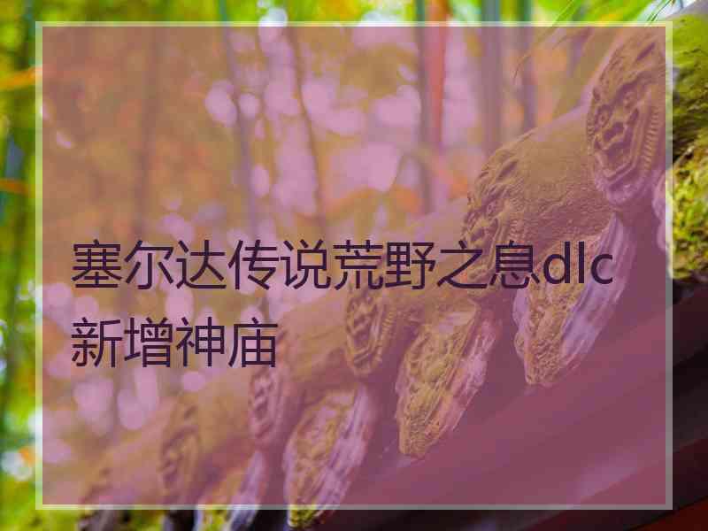 塞尔达传说荒野之息dlc新增神庙