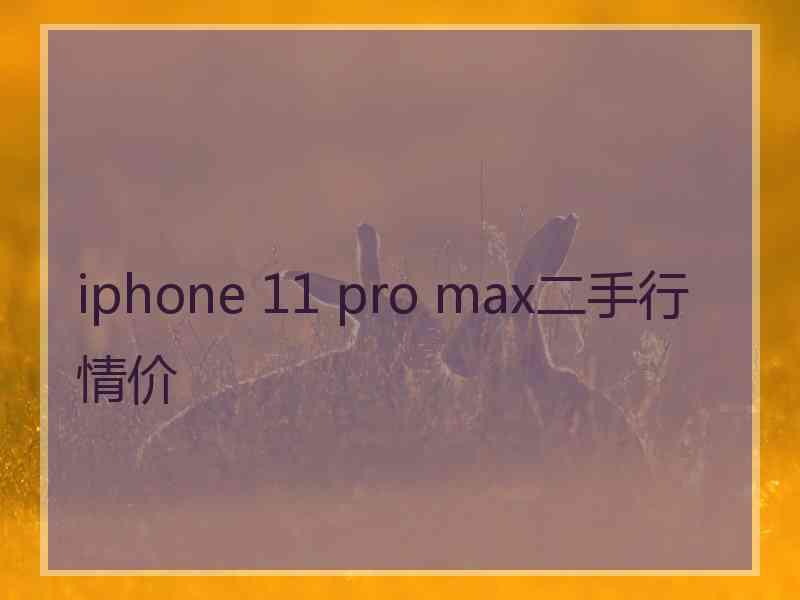 iphone 11 pro max二手行情价