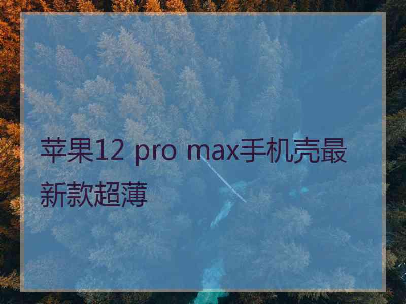 苹果12 pro max手机壳最新款超薄