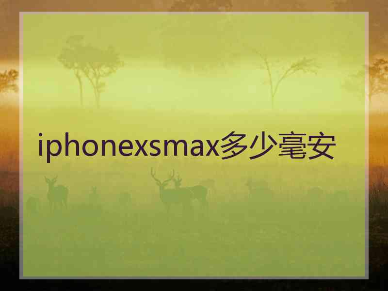 iphonexsmax多少毫安