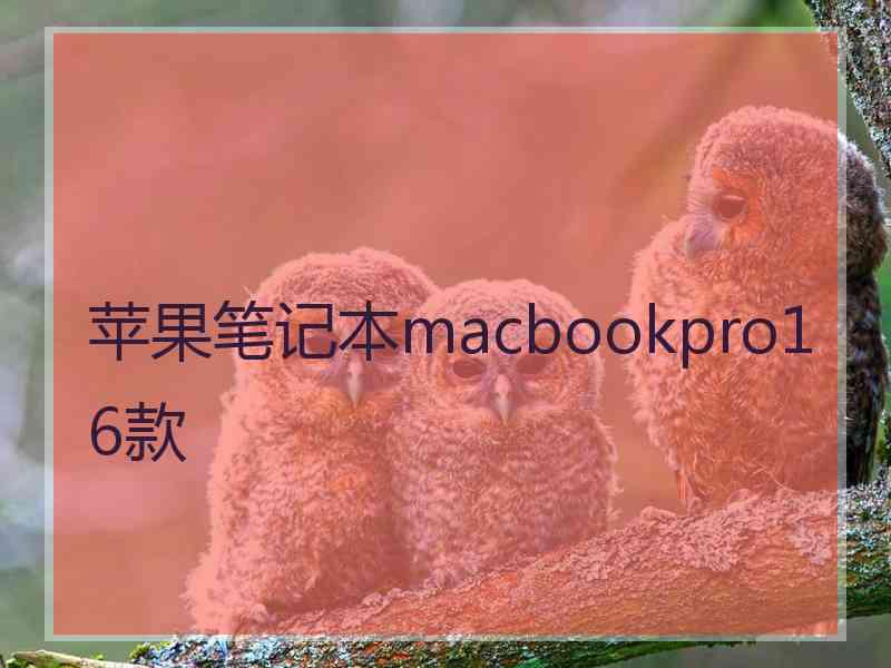 苹果笔记本macbookpro16款