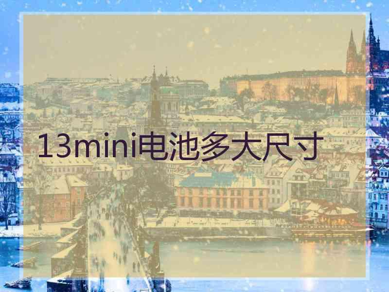 13mini电池多大尺寸