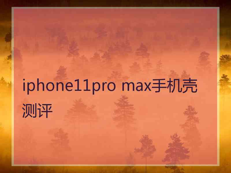 iphone11pro max手机壳测评