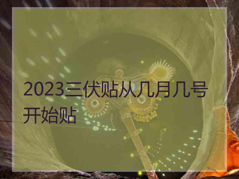 2023三伏贴从几月几号开始贴