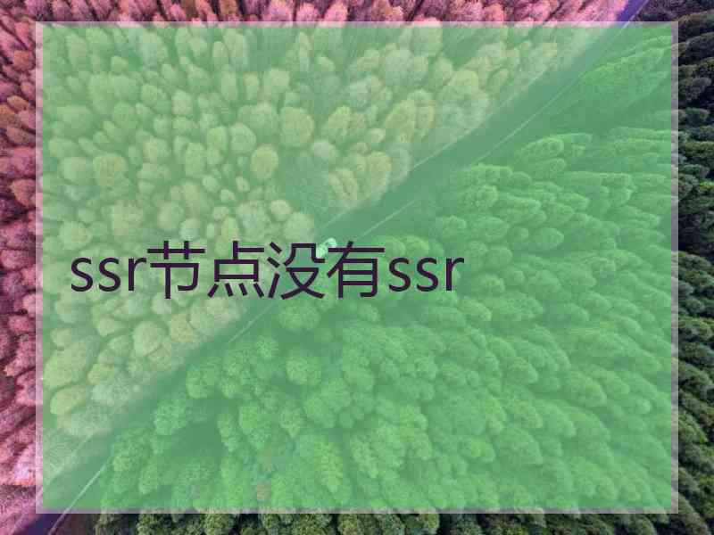 ssr节点没有ssr