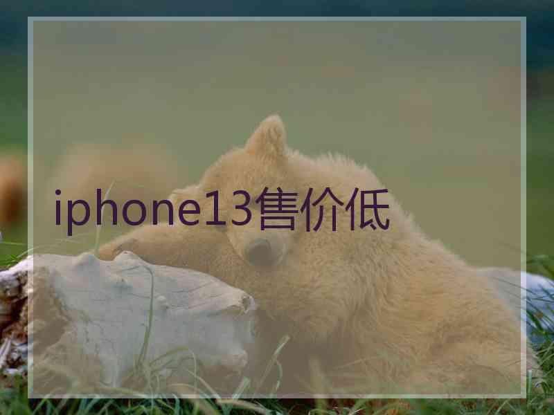 iphone13售价低