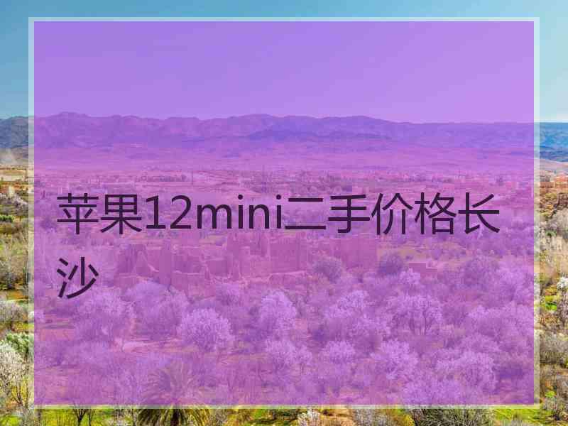 苹果12mini二手价格长沙