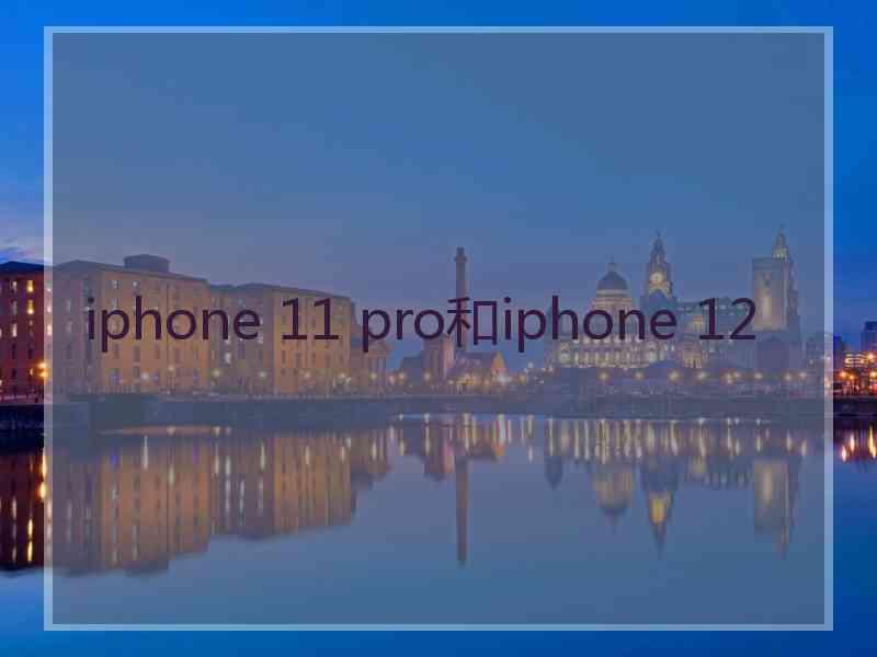 iphone 11 pro和iphone 12