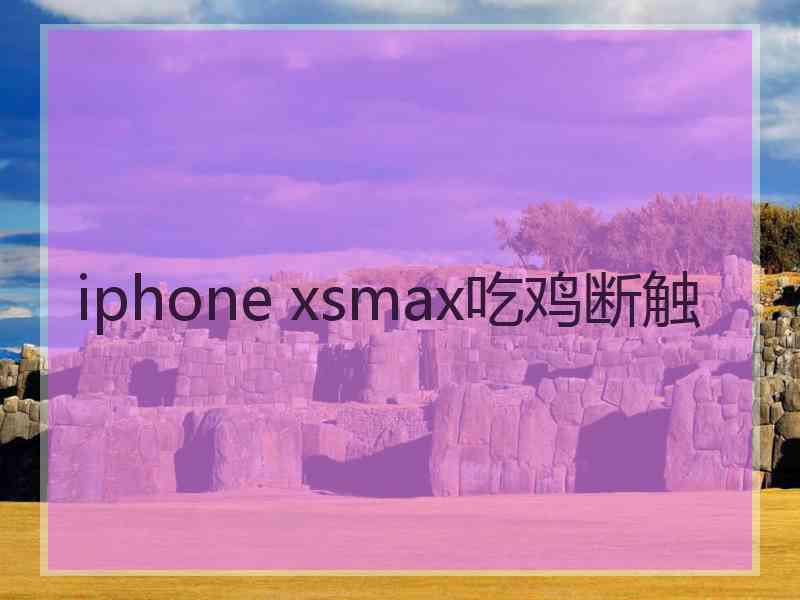 iphone xsmax吃鸡断触