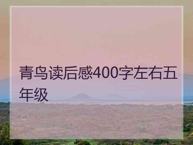 青鸟读后感400字左右五年级