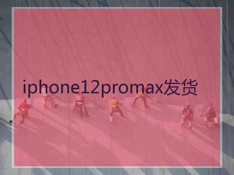 iphone12promax发货