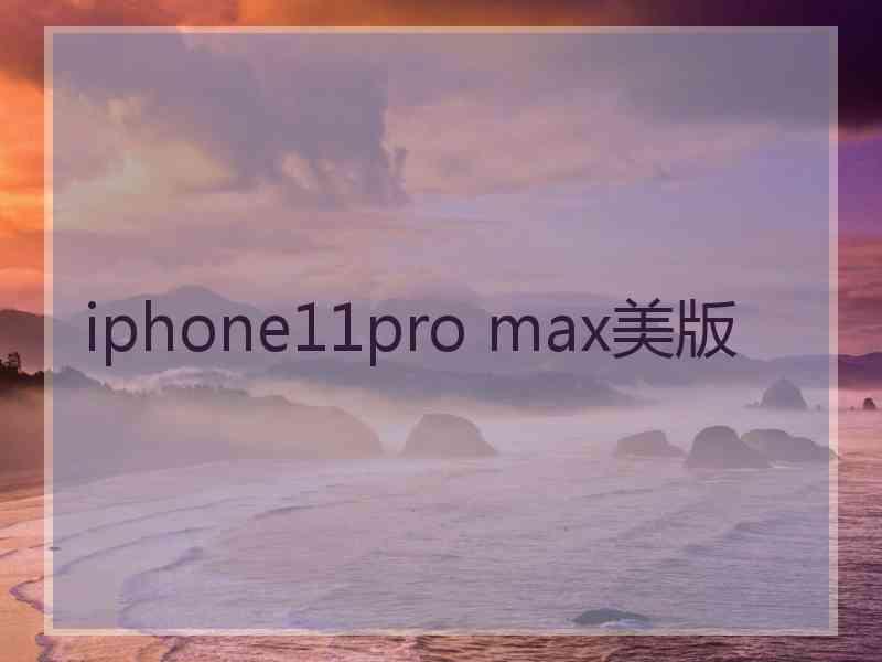 iphone11pro max美版