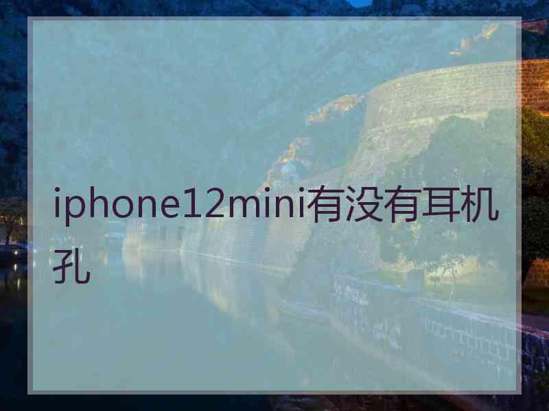 iphone12mini有没有耳机孔