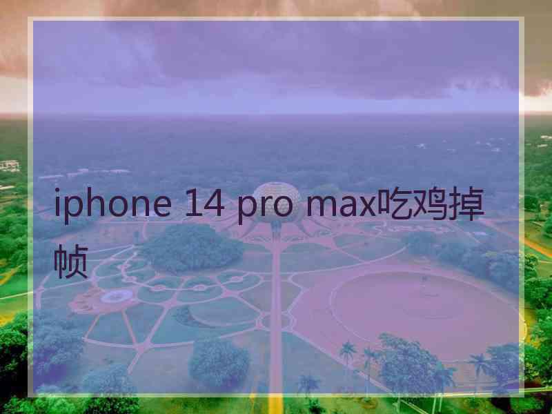 iphone 14 pro max吃鸡掉帧