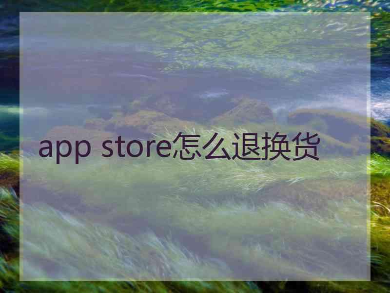 app store怎么退换货