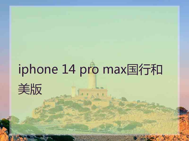 iphone 14 pro max国行和美版