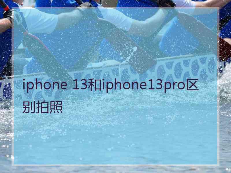 iphone 13和iphone13pro区别拍照