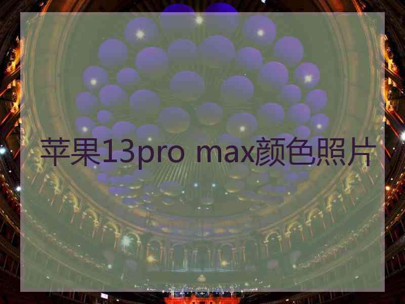 苹果13pro max颜色照片