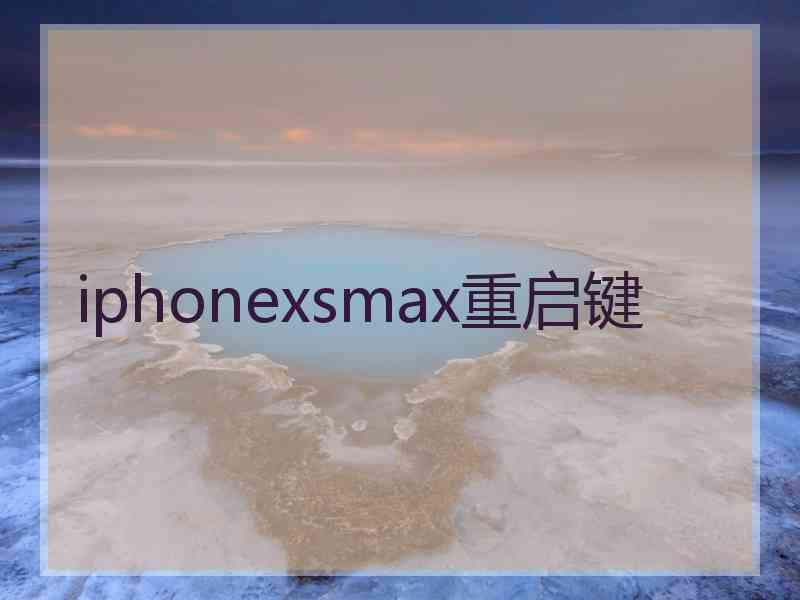 iphonexsmax重启键