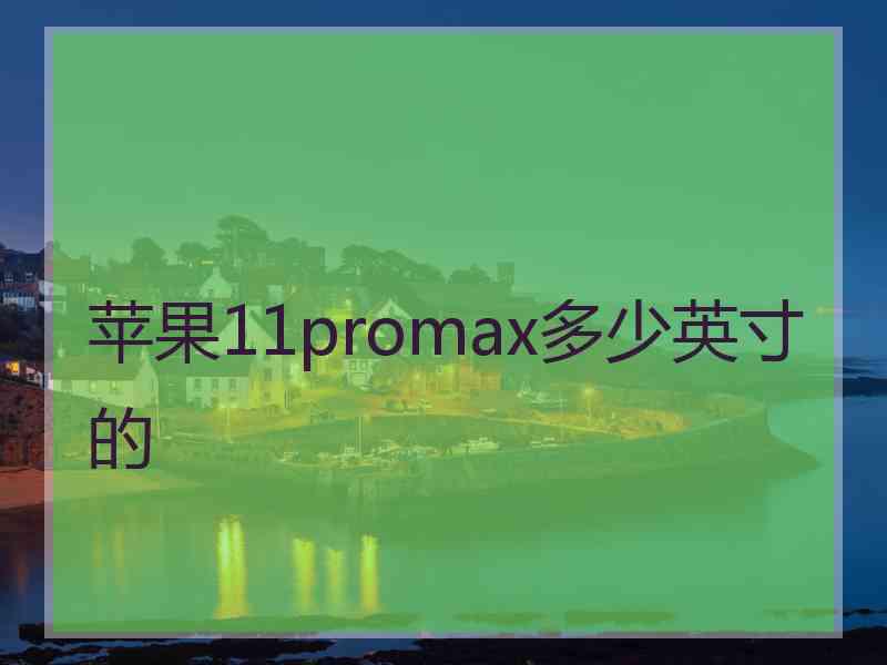 苹果11promax多少英寸的