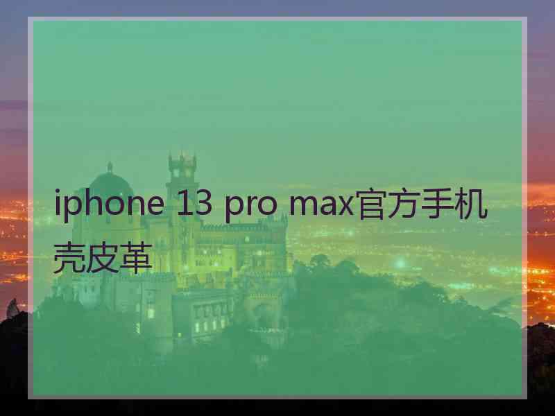 iphone 13 pro max官方手机壳皮革