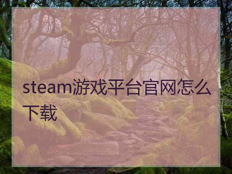 steam游戏平台官网怎么下载