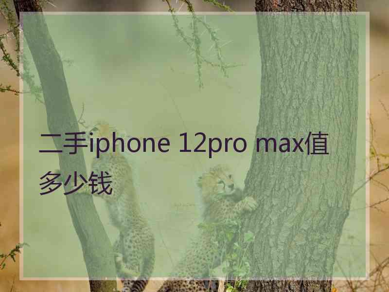 二手iphone 12pro max值多少钱