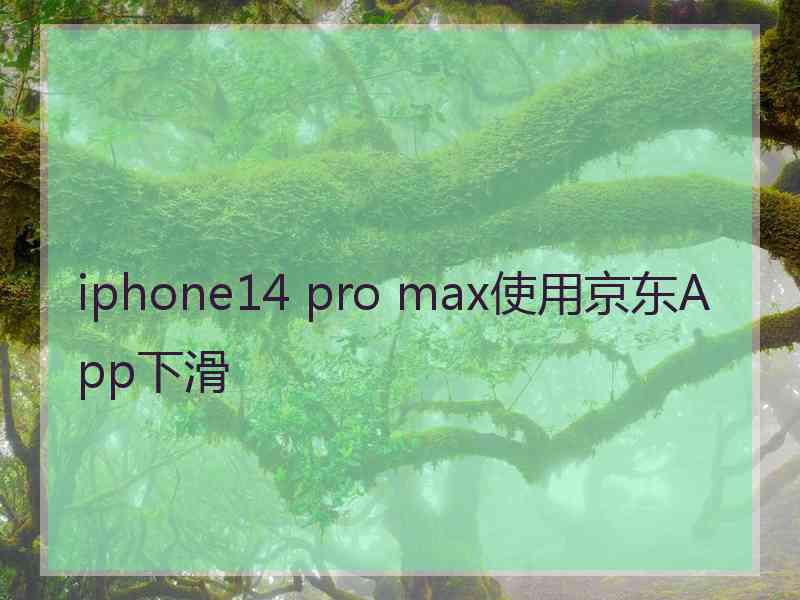 iphone14 pro max使用京东App下滑