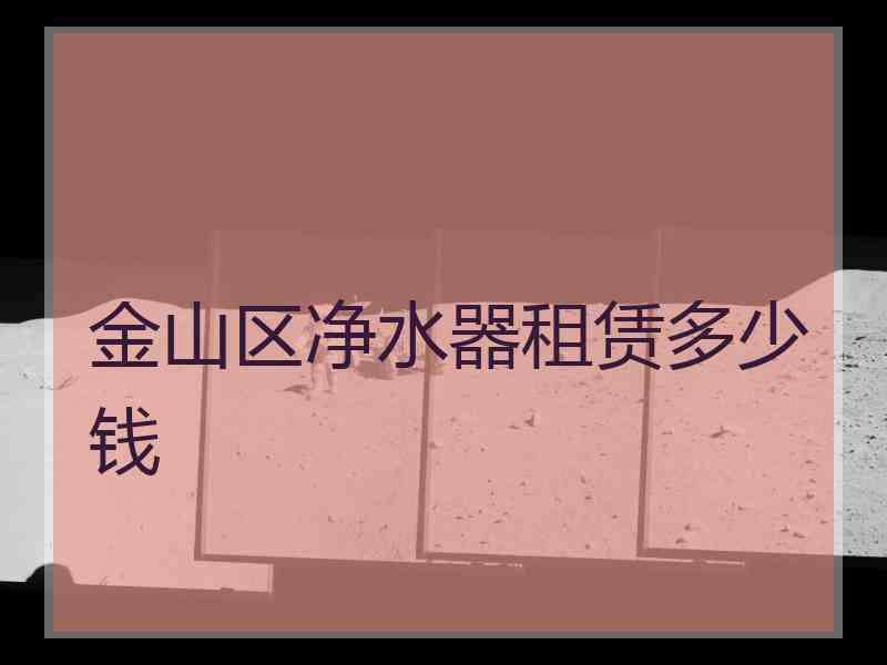 金山区净水器租赁多少钱