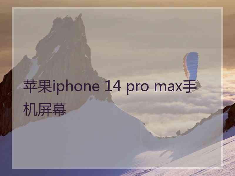 苹果iphone 14 pro max手机屏幕