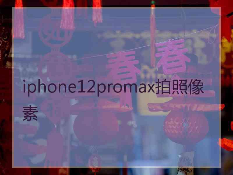 iphone12promax拍照像素