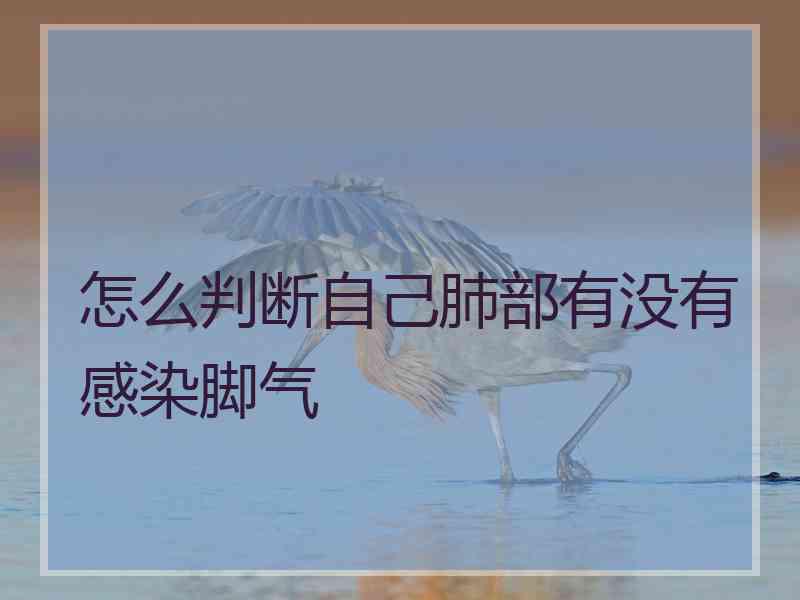 怎么判断自己肺部有没有感染脚气