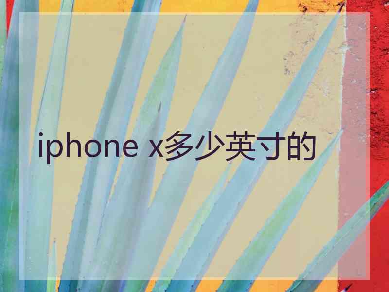 iphone x多少英寸的