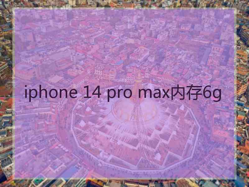 iphone 14 pro max内存6g