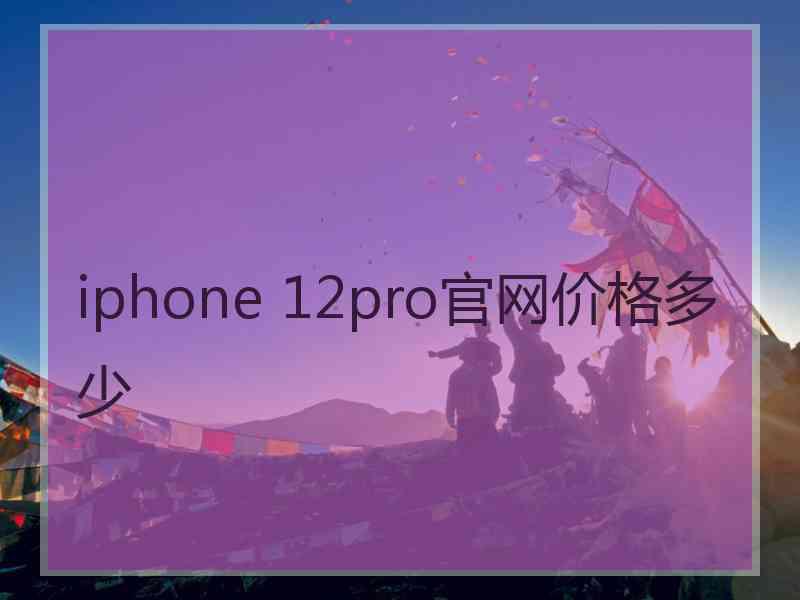 iphone 12pro官网价格多少