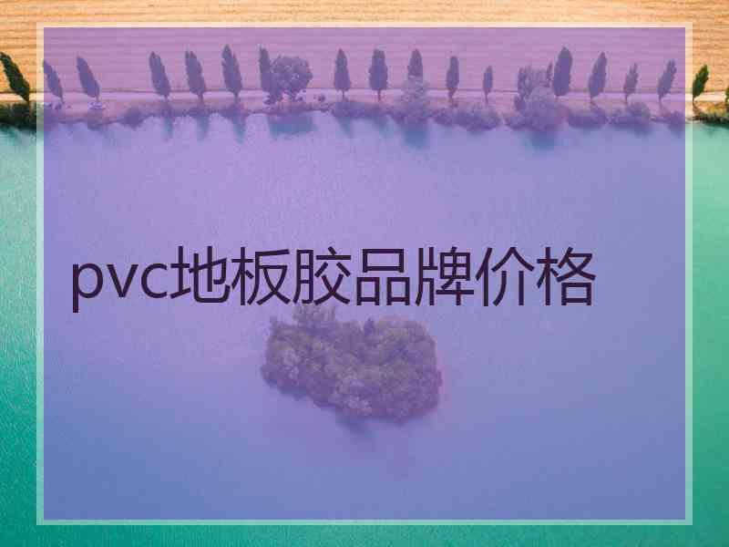 pvc地板胶品牌价格