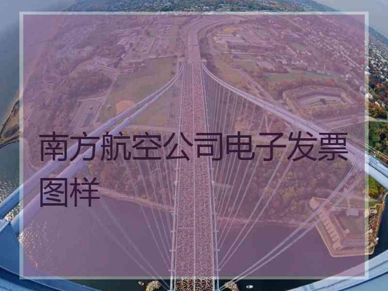 南方航空公司电子发票图样