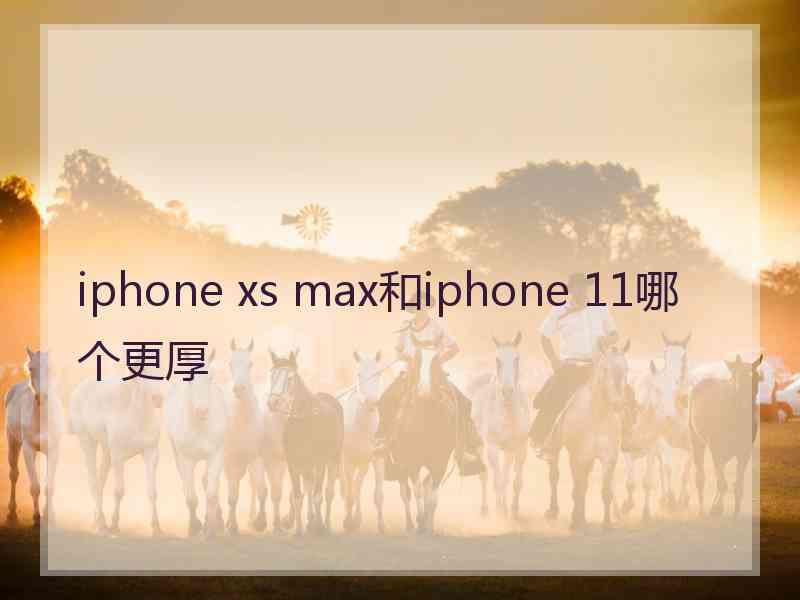 iphone xs max和iphone 11哪个更厚