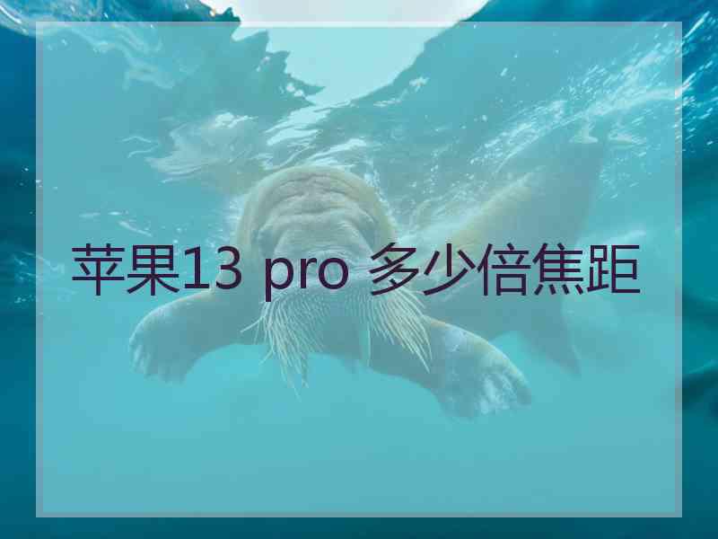 苹果13 pro 多少倍焦距