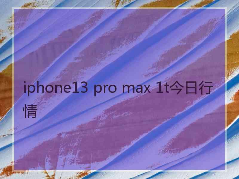 iphone13 pro max 1t今日行情