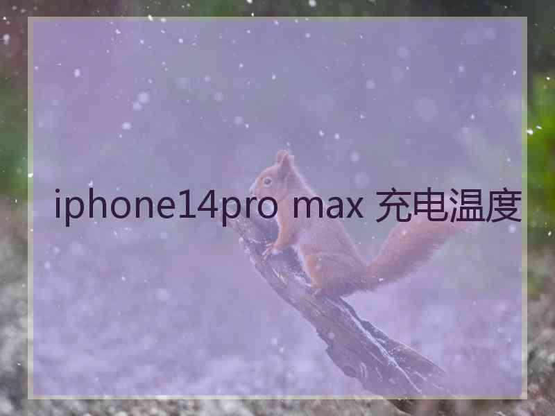 iphone14pro max 充电温度